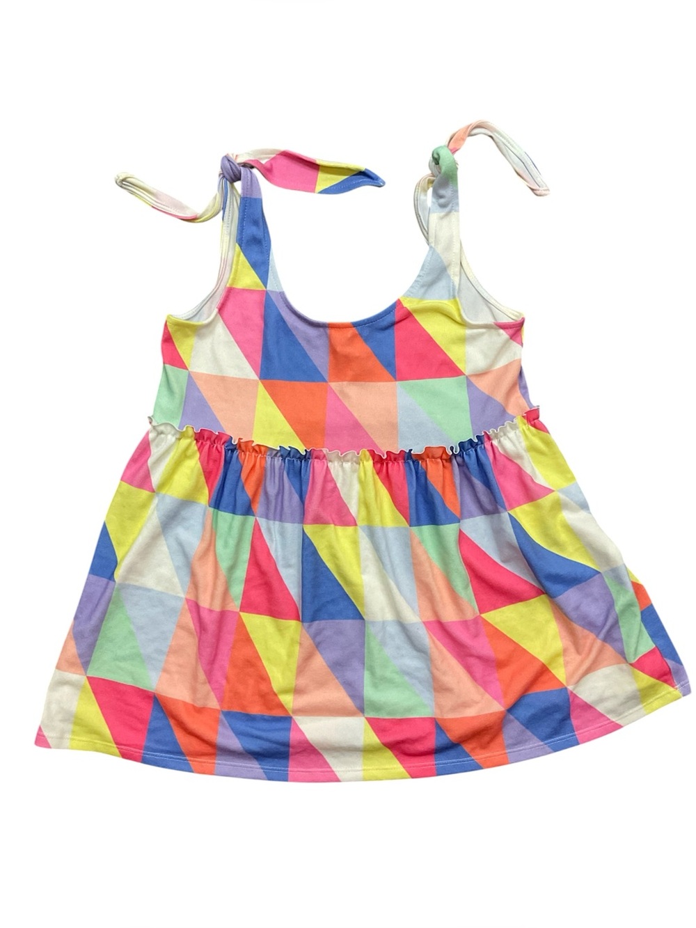 BIBI Multi Color Block Brushed Tied Ribbon Top - Picture 5 of 12